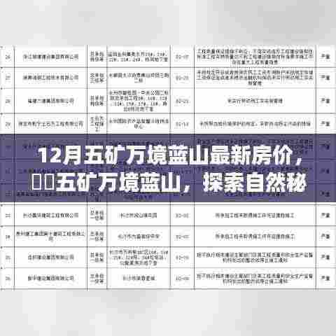 五矿万境蓝山房价揭秘,自然秘境的心灵之旅与双重收获