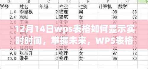 WPS表格实时时间显示攻略,励志指南与操作技巧掌握未来时间魔法