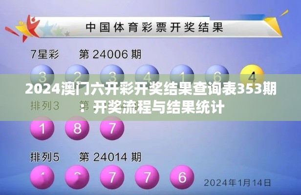 2024澳门六开彩开奖结果查询表353期：开奖流程与结果统计
