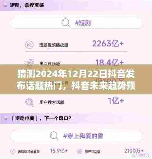2024年12月22日抖音热门话题预测与剖析,未来趋势大猜想