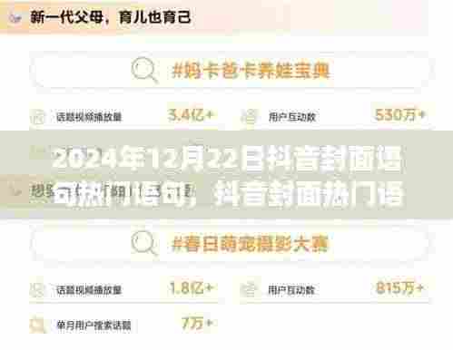 揭秘抖音封面热门语句背后的故事,回响与影响在2024年12月22日的显现