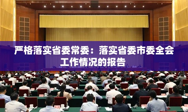 严格落实省委常委:落实省委市委全会工作情况的报告