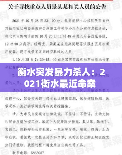 衡水突发暴力杀人:2021衡水最近命案