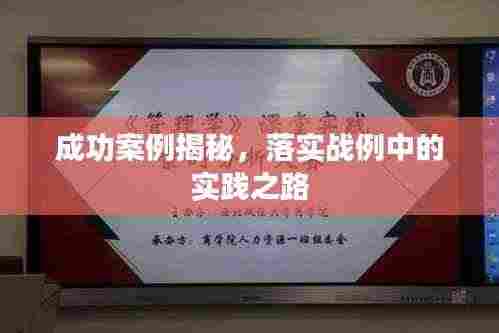 成功案例揭秘，落实战例中的实践之路