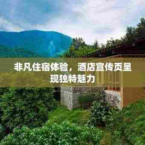 非凡住宿体验,酒店宣传页呈现独特魅力